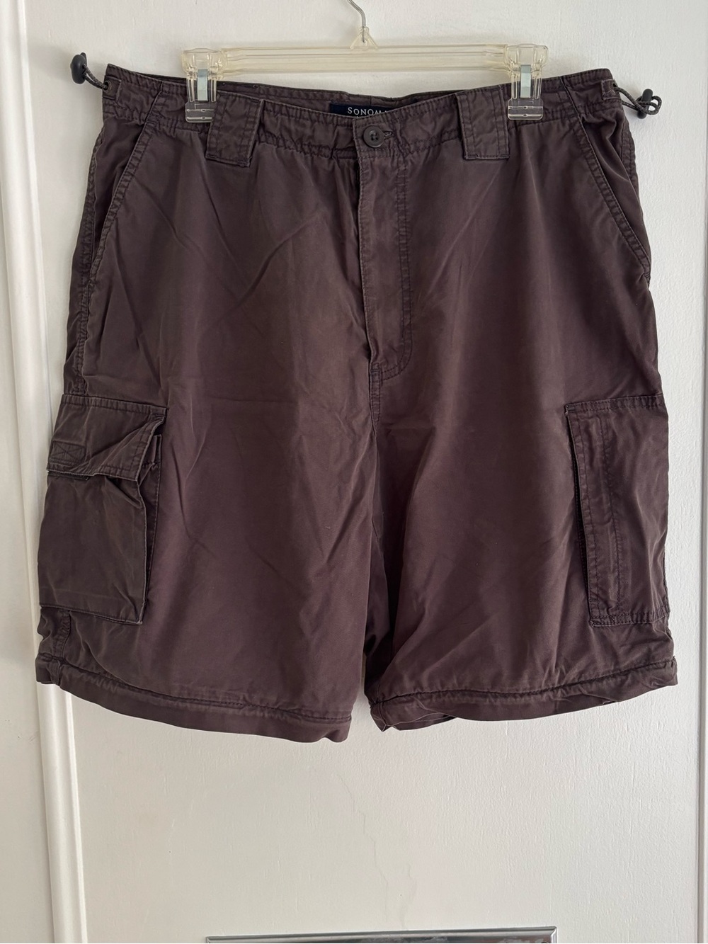 Sonoma Dark Brown Cargo Shorts with Side Pockets